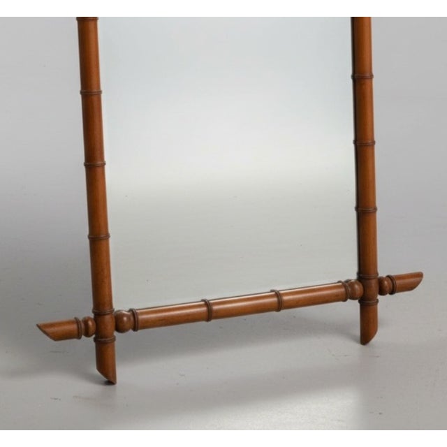 French Country 1900 Antique French Faux-Bamboo Mirror Acquired in L’Isle-Sur-La-Sorgue For Sale - Image 3 of 7