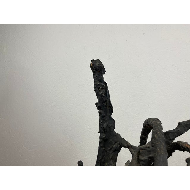 Large and heavy bronze sculpture with anthropomorphic forms, made in Italy in the 1960s. The sculpture has been carefully...