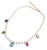 Bochic "Capri" Vintage FreshWater Pearl , Ruby & Multi Gem Necklace Set 18K Gold & Silver Natural Pink Ruby Oval Shape - 3...