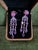 Bochic “Capri” Red Ruby & Purple Amethyst Earrings Set in 18K Gold & Silver For Sale - Image 4 of 15