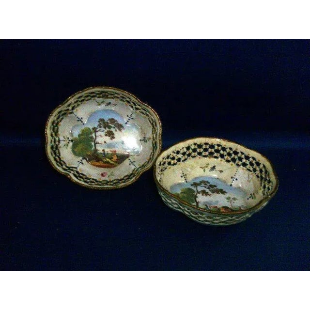 18th Century Bilston Battersea Enamel Reticulated Baskets or Trays - A Pair For Sale In New York - Image 6 of 10