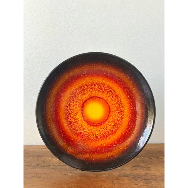 Late 20th Century Vintage English Poole Glazed Ceramic Platter For Sale - Image 5 of 12