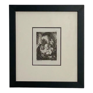 Rembrandt Etching #8, by Francesco Novelli For Sale