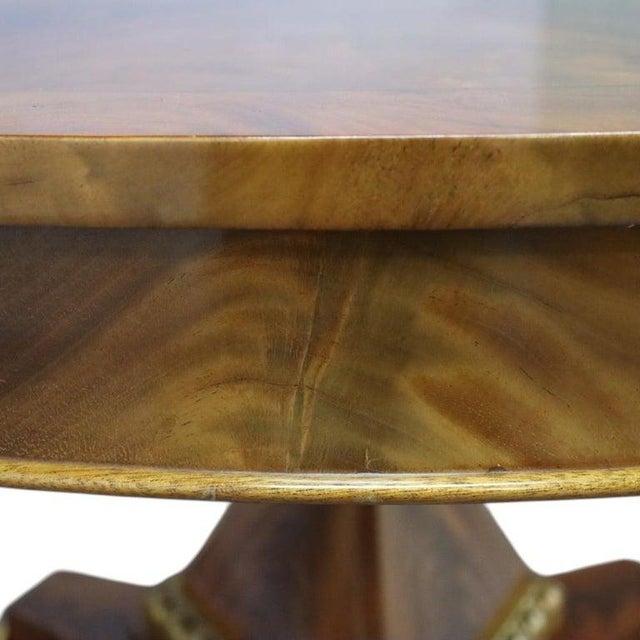 2000 - 2009 South African Custom Made Pierre Cronje Flame Mahogany & Gilt Wood Round Table For Sale - Image 5 of 8