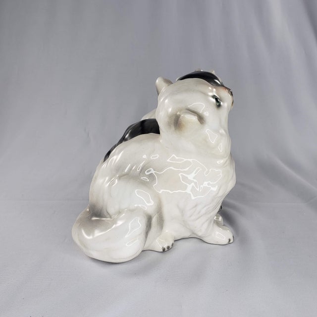 1930s Vintage Goldscheider Wien Cats Kittens Long Haired Figurine For Sale - Image 10 of 11
