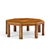 Contemporary Baker Burlwood and Brass Octagonal Coffee Table For Sale - Image 3 of 8
