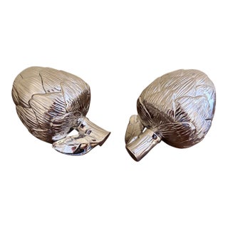 Vintage Godinger Silver-Plated Artichoke Salt & Pepper Shakers - Pair For Sale