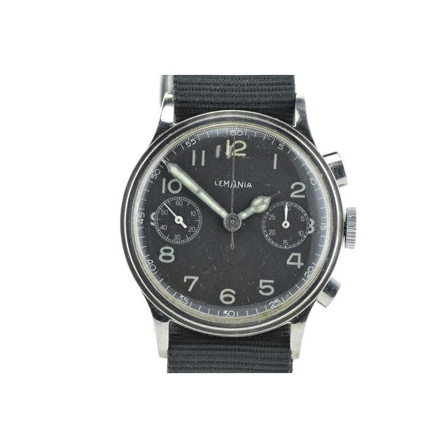 Swiss Stainless Steel Chronograph from Lemania, 1940 For Sale - Image 11 of 18