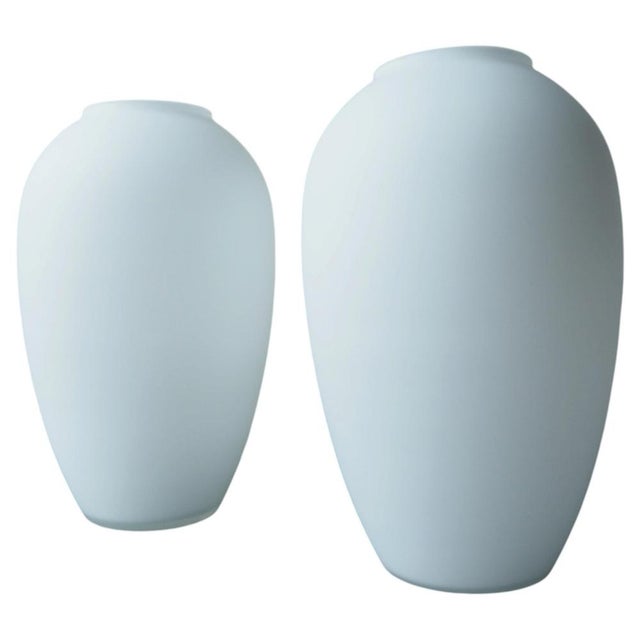 Mid-Century Opaline Glass Vase, Bohemia, 1960s, Set of 2 For Sale - Image 10 of 10