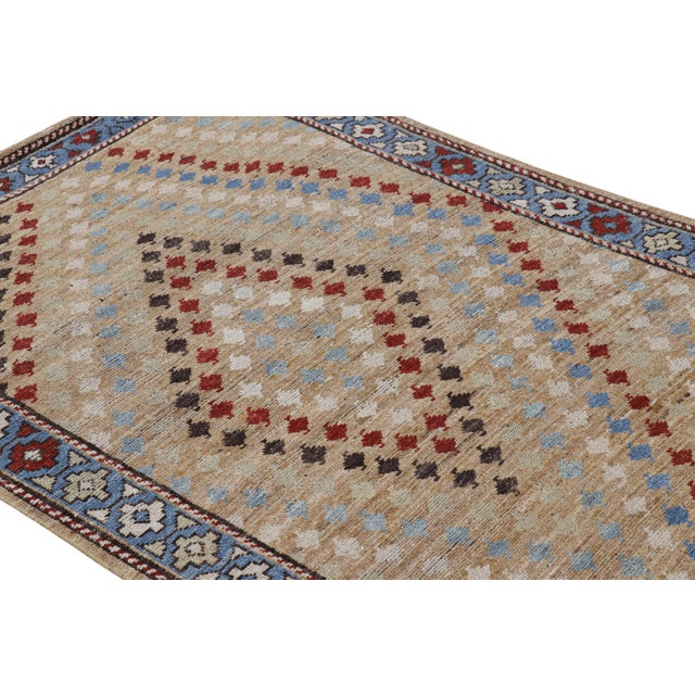 Hand-knotted in a special blend of Gazni wool, this 4x13 runner rug is a bold new addition to Rug & Kilim’s custom-...