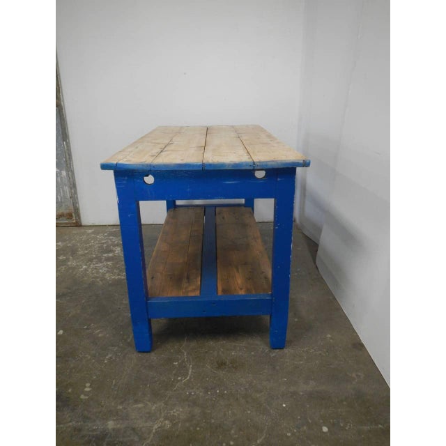 1970s Vintage Worktable in Fir, 1970s For Sale - Image 5 of 11