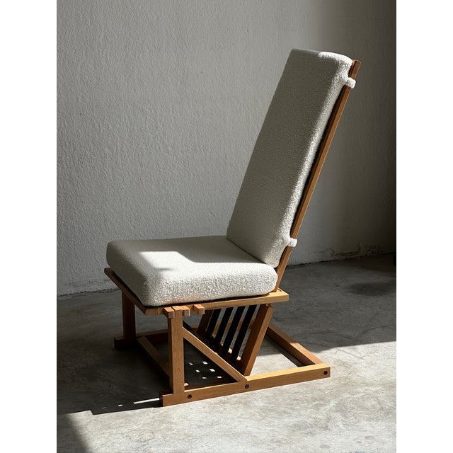 Brutalist Reclining Fabric Lounge Chair, 1960s For Sale - Image 4 of 13