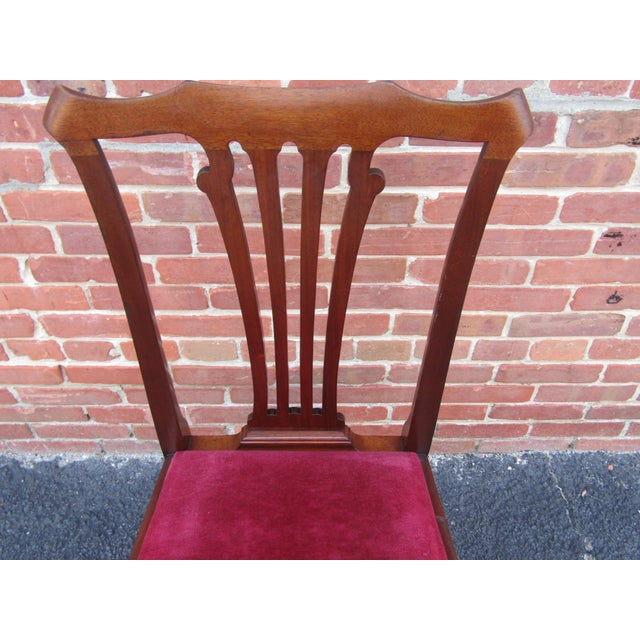 Brown Set 4 Antique English Mahogany Georgian Dining Chairs 1860s For Sale - Image 8 of 11