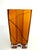 1970s 1970s Mid-Century Italian Amber Murano Style Glass Vase With Sculptural Cross-Shaped Design For Sale - Image 5 of 11