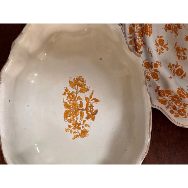 Ceramic Moustiers Faience Footed Tureen and Cover, C. 1760, France For Sale - Image 7 of 9