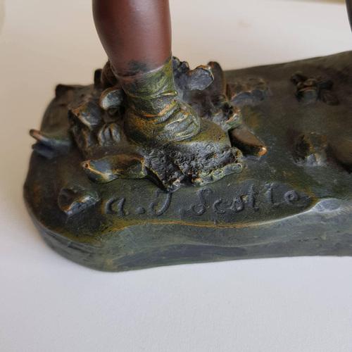 Blue Vintage Art Deco France Lamp with Moon Shade For Sale - Image 8 of 11