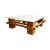 Mid Century Modern Italian Glass Top Coffee Table For Sale
