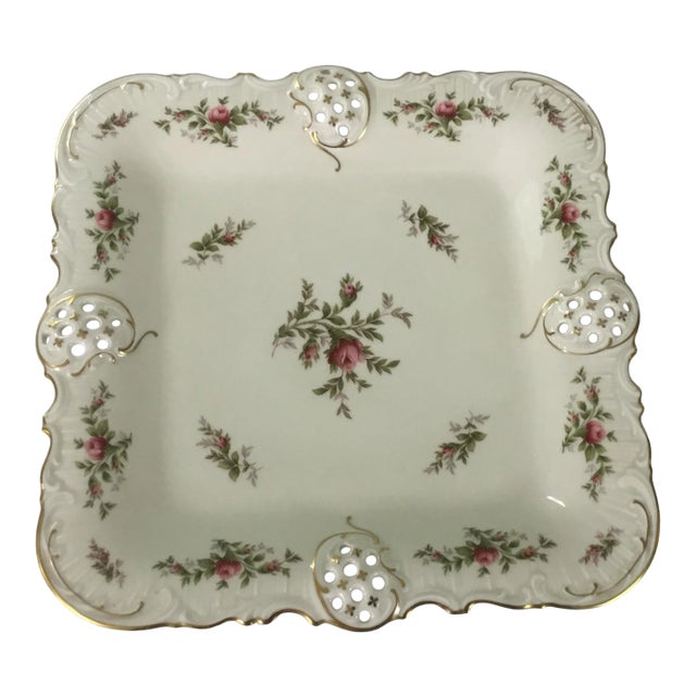 Rosenthal Sanssouci Moss Rose Pierced Platter For Sale