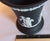 1990s Vintage MCM Wedgwood Black Jasperware Trumpet Vase For Sale - Image 5 of 6