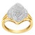 Contemporary 10K Yellow Gold Diamond Cocktail Ring (1/2 Cttw, J-K Color, I2-I3 Clarity) - Size 6 For Sale - Image 3 of 7