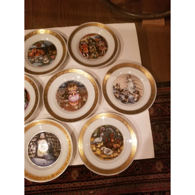 Traditional Ten Hans Christian Anderson Royal Copenhagen Plates For Sale - Image 3 of 7