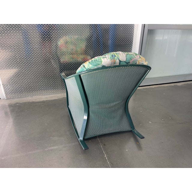 Metal Brown Jordan 4-Piece Vinyl-Coated Aluminum Outdoor Lounge Set With Rocker & Ottoman For Sale - Image 7 of 13