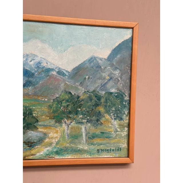S. Högfeldt, Landscape, 1950s, Oil on Canvas, Framed For Sale - Image 12 of 18