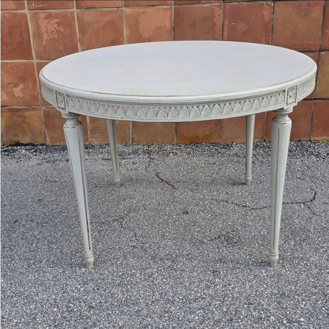 Swedish Gustavian Style Round Table For Sale - Image 10 of 11