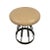 Mid-Century Modern Modern Mushroom Leather Upholstered Stool For Sale - Image 3 of 7