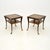An impressive pair of antique Regency style leather top side tables. They were made in England, they date from around the...