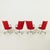 Red Partner Chairs by J. Foersom & P. ​​Hiort-Lorenzen for Erik Jørgensen, Denmark, 1970s, Set of 4 For Sale - Image 8 of 18