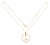 14k Yellow Gold Diamond Heart Peace Necklace For Sale