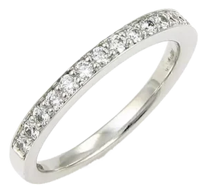 Hearts on Fire 0.40ct Diamond Wedding Band Ring in 18k White Gold - Size 6.5