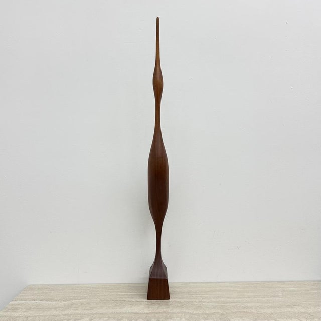 Mid-Century Teak Crane Figurine, 1960s For Sale - Image 9 of 18