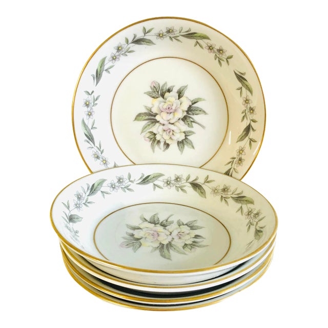 Vintage Royal Jackson Fine China, Vogue Ceramic Industries, Berry/ Dessert Bowls- Set of 5 For Sale