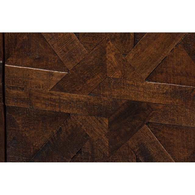 Modern Parquetry Sideboard with Brass Legs For Sale - Image 9 of 11