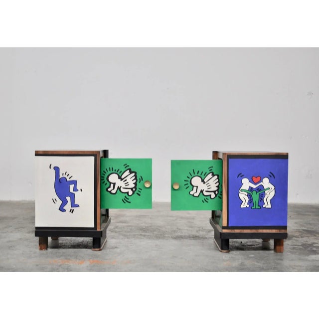 Italian Walnut Dressers, 1980s, Set of 2 For Sale - Image 3 of 15