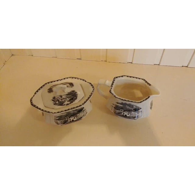 1950s Sugar Bowl & Creamer from Societe Ceramique Maestricht, 1950s, Set of 2 For Sale - Image 5 of 10