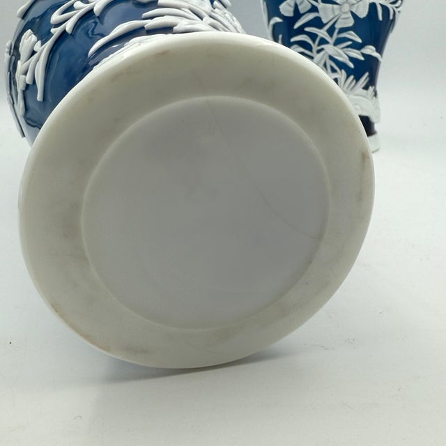 Glass Chinese Peking (Beijing) Glass Vases, Pair For Sale - Image 7 of 14