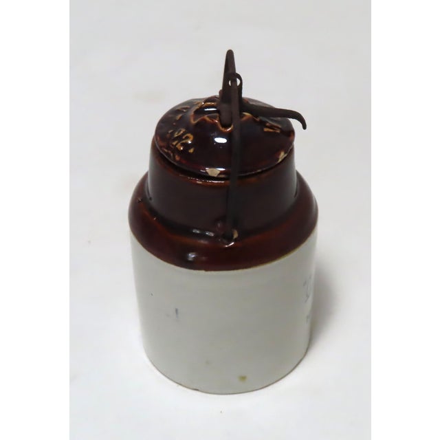 Antique American Stoneware Horsh Radish Jar For Sale - Image 9 of 13