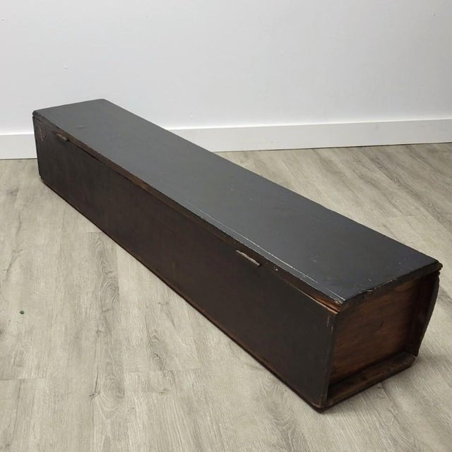 19th C Chinese Lacquered Gold Dragon Scroll Box, 4 Feet Long For Sale - Image 13 of 15