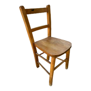 1950s Oak Child's Chapel School Chair by Elm and Beech