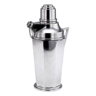 Vintage Art Deco English Silver Cocktail Shaker, 1934 For Sale