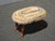 Wood Vintage French Country Gold Multi-Colored Braided Footstool For Sale - Image 7 of 12