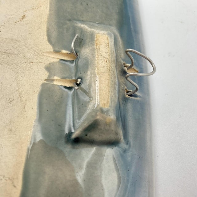 Avraham Gofer Modernist Signed Wall Decor Plate With Abstract Fish Motif For Sale - Image 16 of 18