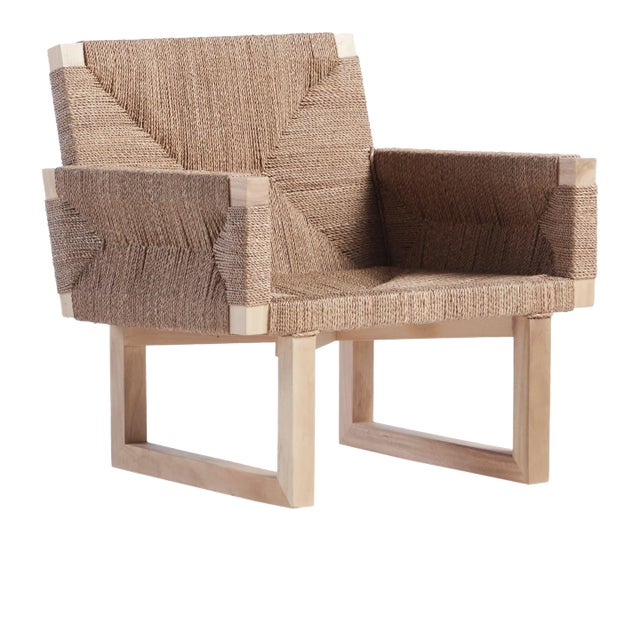 Textura Beechwood Lounge Chair For Sale