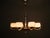 Italian Brass Chandelier with Opaline Glass Shades, 1950s For Sale - Image 3 of 17