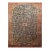 19th Century Persian Heriz Serapi Rug, Hand-Knotted Wool, Allover Geometric Pattern, Blue & Red, 8x11 For Sale