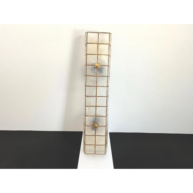 Modern Mid Century Capiz Shell Wall Light For Sale - Image 3 of 15