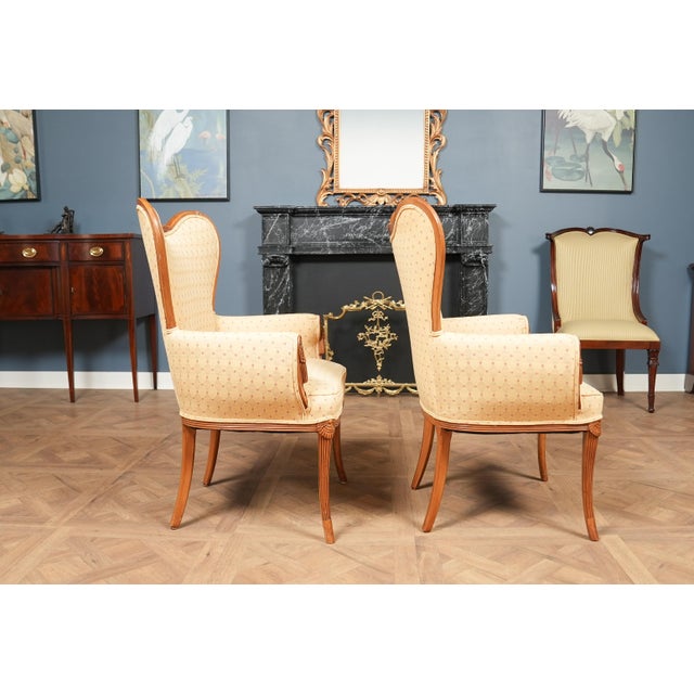 Yellow Pair of Vintage Fireside Chairs For Sale - Image 8 of 18